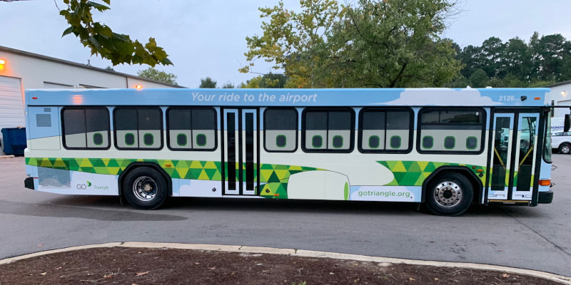 Transit Bus Full Wraps in Raleigh, North Carolina